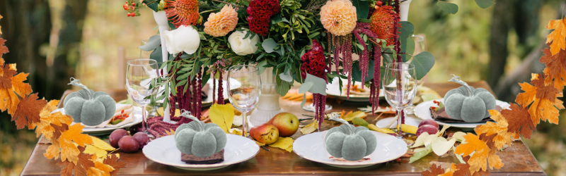 Autumnal Wedding Table Setting 1 
